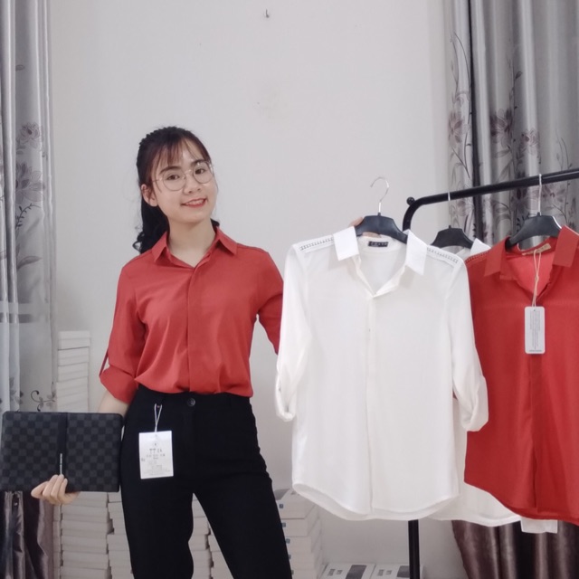Áo sơ mi Lụa Hàn