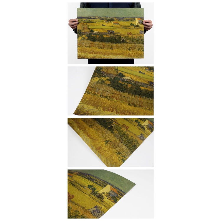Áp phích hình tranh sơn dầu của Van Gogh cổ điển độc đáo