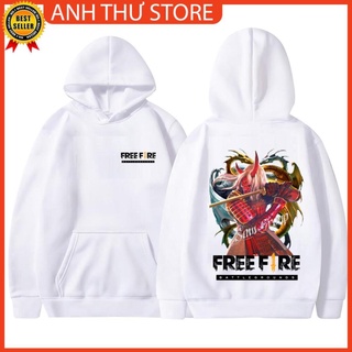  Áo Hoodie Màu Trắng Free Fire In Hình Quỷ Kiếm Mặt Trước In Logo Mặt Sau In Hình Cực Chất SALE 85% 