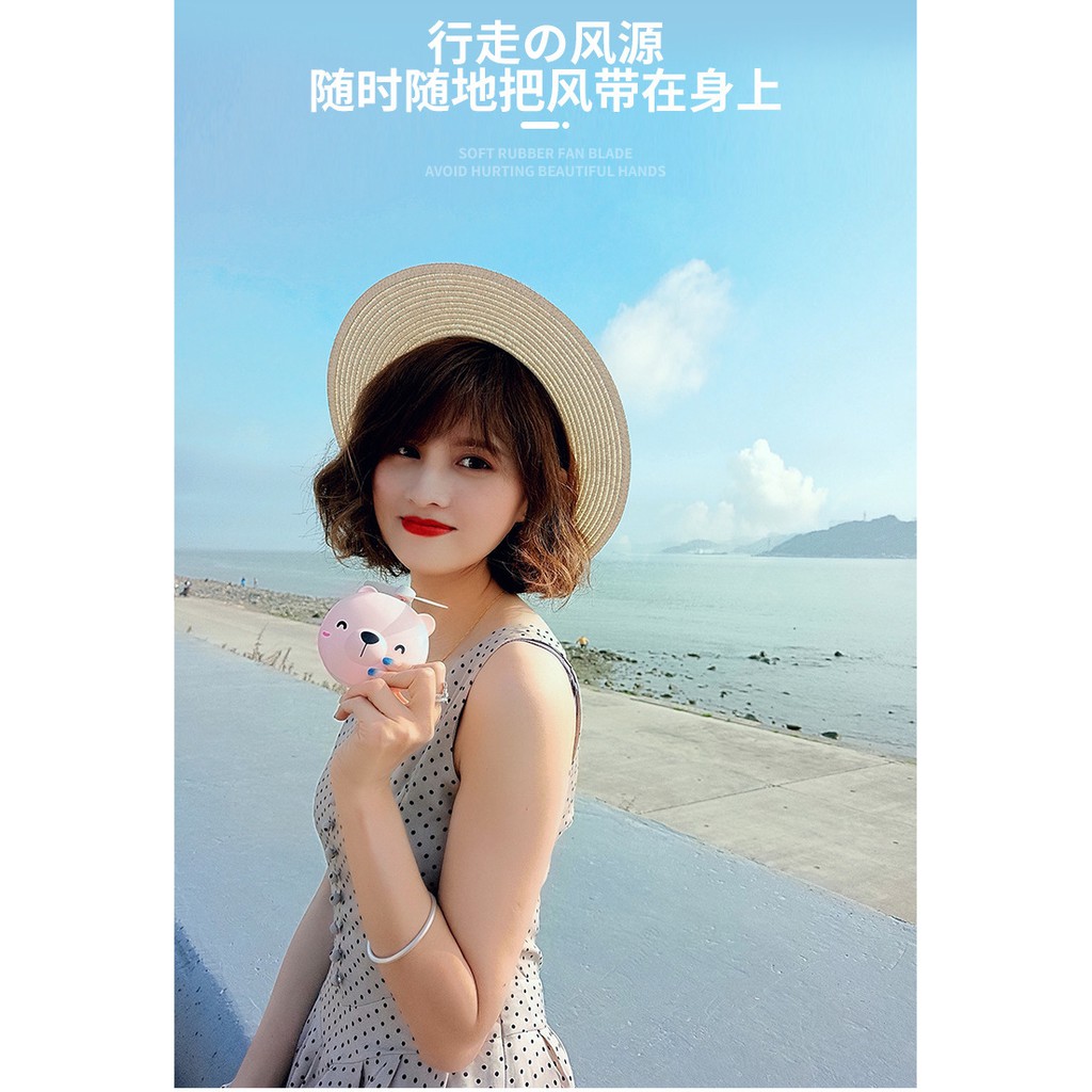 Quạt mini❤️SALE❤️Gương mini cầm tay có đèn led và quạt 3 in 1 hình heo siêu dễ thương nhỏ gọn tiện dụng bỏ túi dễ dàng | BigBuy360 - bigbuy360.vn