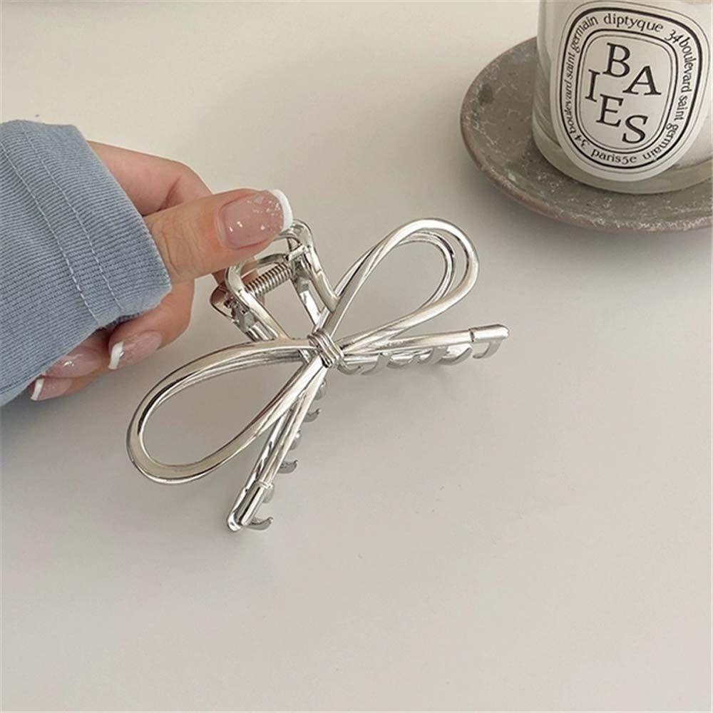 JARRED Kẹp Tóc Hình Nơ Bằng Kim Loại Thời Trang Cá Tính Cho Nữ