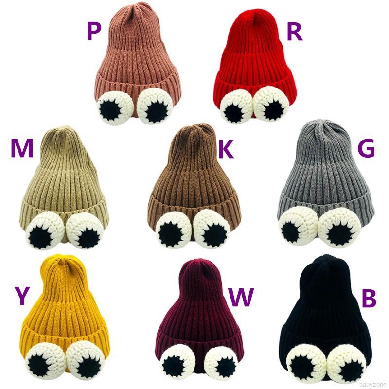 Autumn Winter Baby Cute Cartoon Big Eyes Headgear Cap