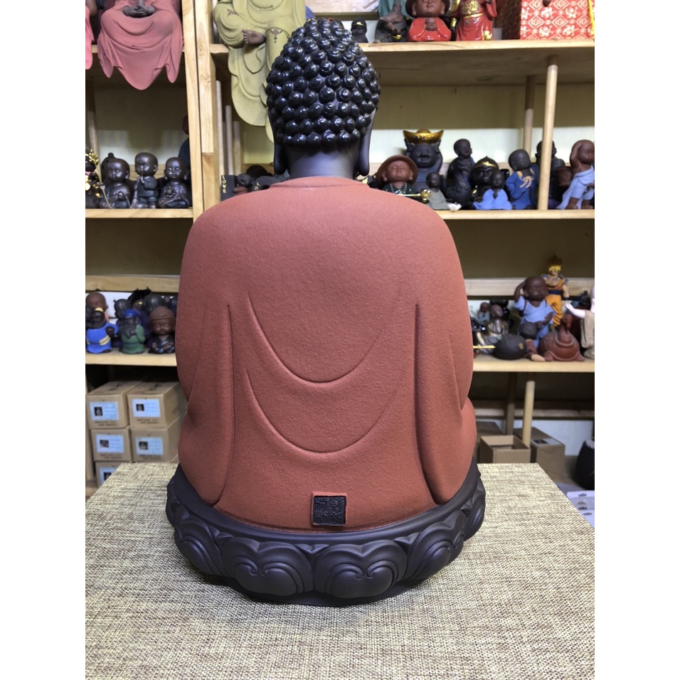 Tượng Phật Thích Ca cỡ lớn  gốm tử sa cao cấp- Tượng trang trí decor siêu đẹp- Tượng  gốm thích ca mâu ni