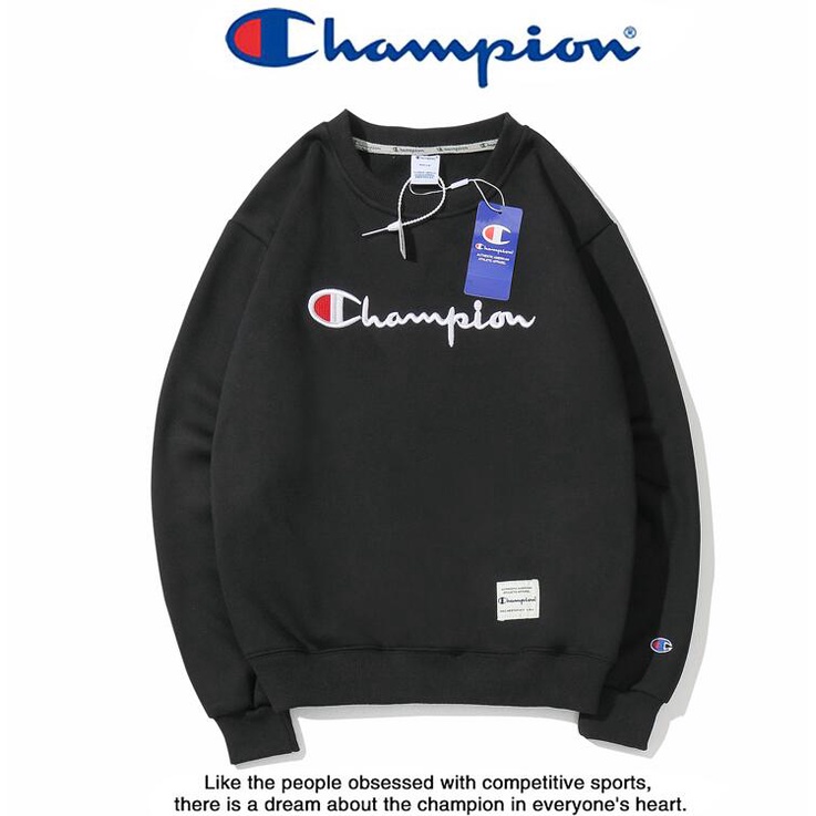 Áo Sweater Thêu Chữ Champion Kiểu Dáng Đơn Giản Trẻ Trung Năng