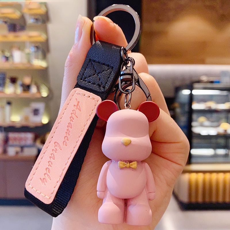 Móc khóa Bearbrick Gấu Nơ phụ kiện túi xách móc khoá thời trang