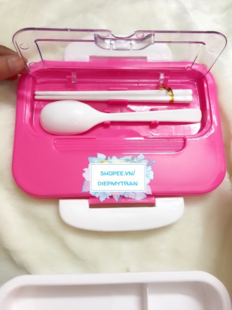 Hộp cơm 2 tầng nhiều ngăn kèm muỗng đũa | BigBuy360 - bigbuy360.vn