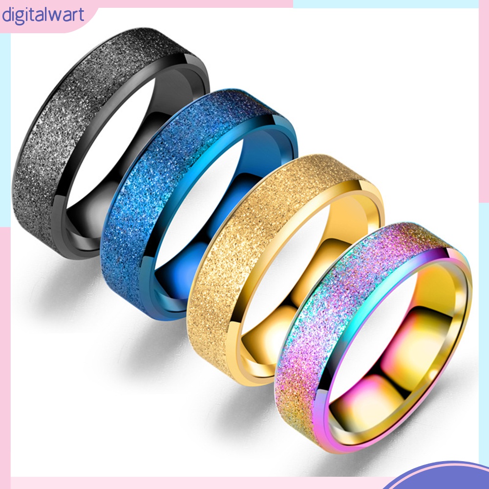 {digitalwart} Nhẫn Cặp Đôi Mặt Nhám Thời Trang Dự Tiệc Dành Cho Nam Và Nữ