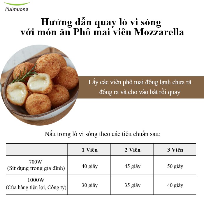 Phô mai viên Mozzarella Pulmuone 360g