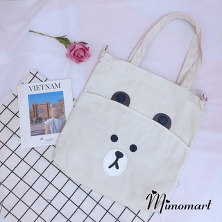 Túi tote gấu cute phô mai que