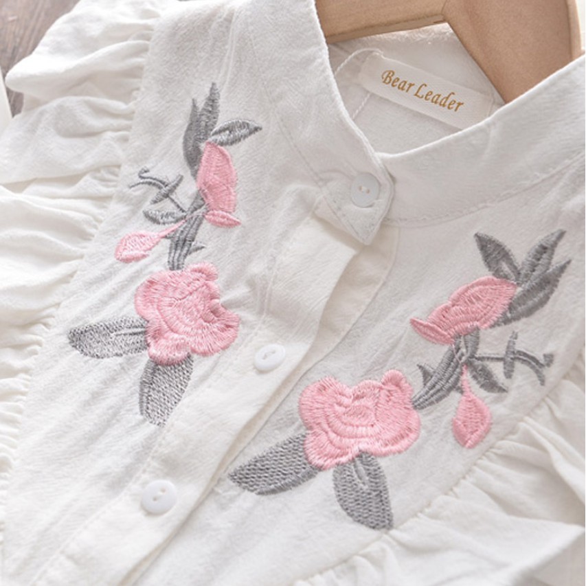 Set Áo hoa - quần short hồng có túi cho bé (7 kg đến 23kg ) - BumOz shop