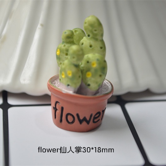 Mô hình chậu cây xương rồng mini 3cm bằng nhựa resin ba chiều