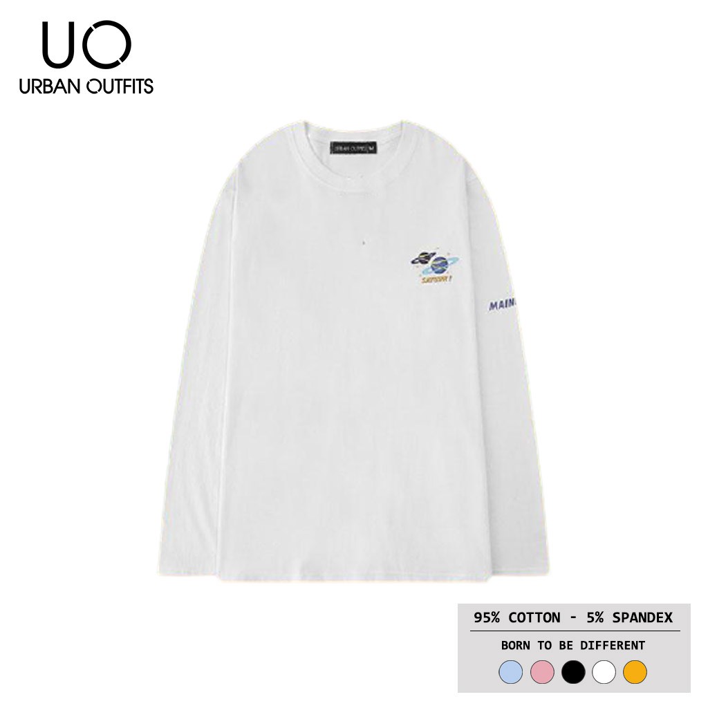 Hàng OUTLET TDO01 Áo Thun Tay Dài Nam Nữ Form Rộng URBAN OUTFITS In Vũ Trụ 100 cotton 4 Chiều | BigBuy360 - bigbuy360.vn