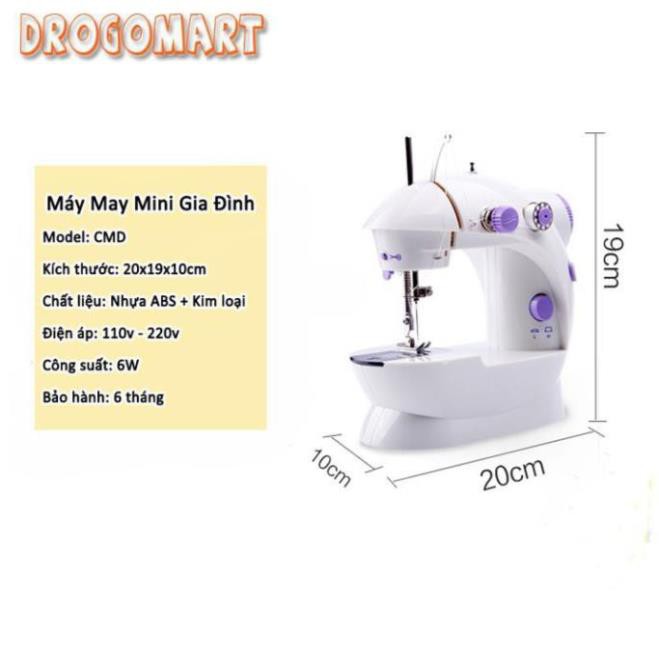 Máy khâu mini gia đình cầm tay tiện dụng Máy may CMD hỗ trợ may vá Bảo Hành 6 tháng