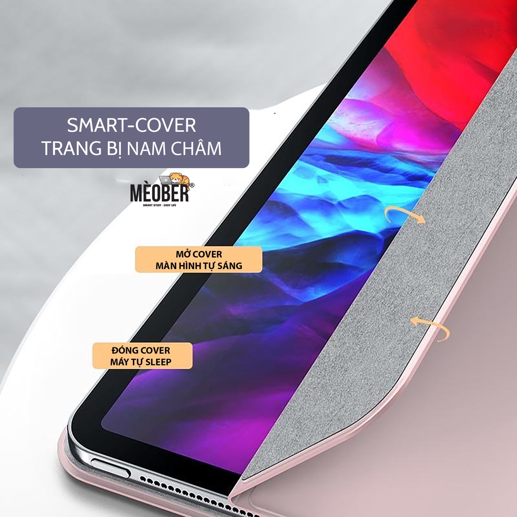 Bao da i pad nam châm tháo rời cho Pro 11, Air 4, 12.9 inch, mini 6 - Case i pad 3 mảnh hít nam châm