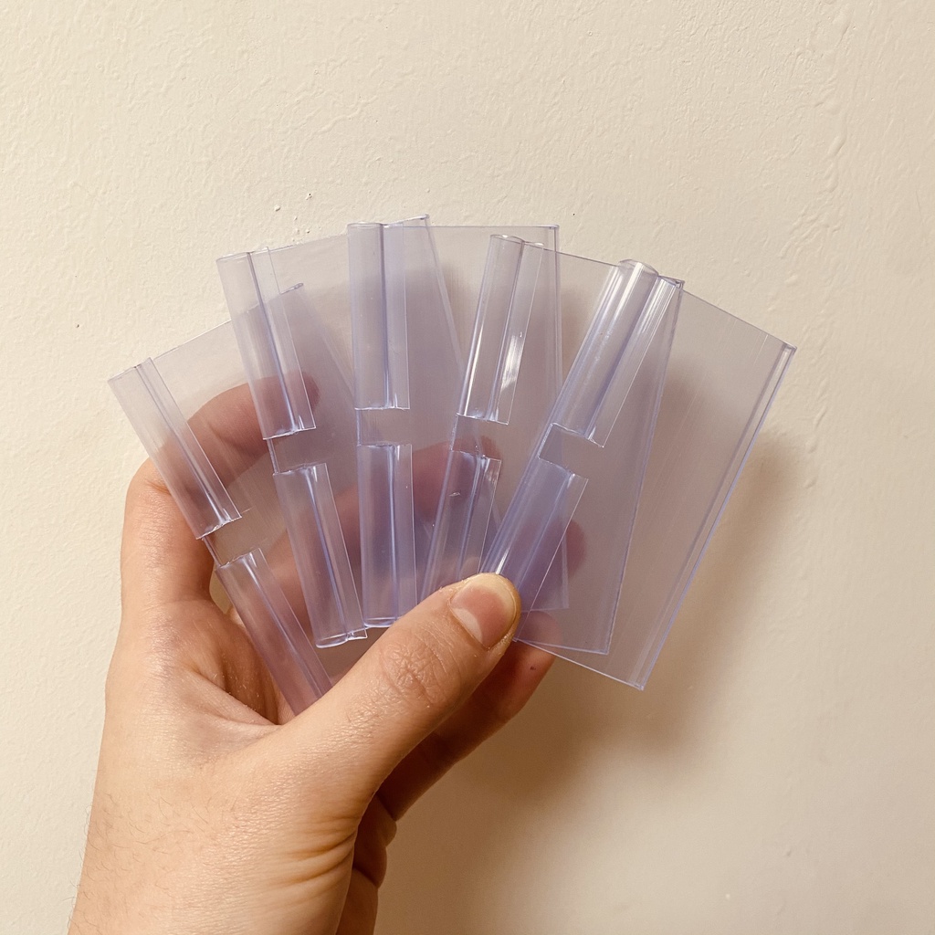 Tem cài nhựa pvc gắn  sản phẩm, nẹp nhựa siêu thị, nẹp nhựa quảng cáo, nẹp nhựa hiển thị giá bán