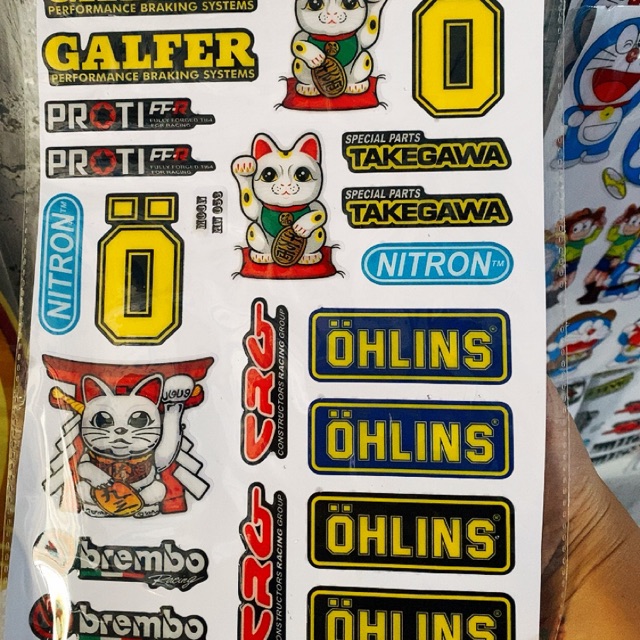 TEM NỔI LOGO DECAL TEM 7 MÀU