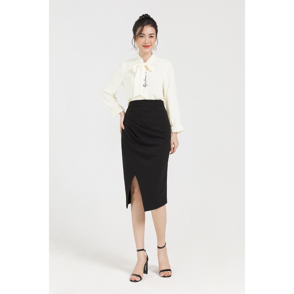 Áo sơ mi cổ nơ buộc LAMER L61H20Q014 (Nhiều màu)