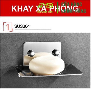 Khay inox sus304 đựng xà phòng, xà bông - hàng cao cấp