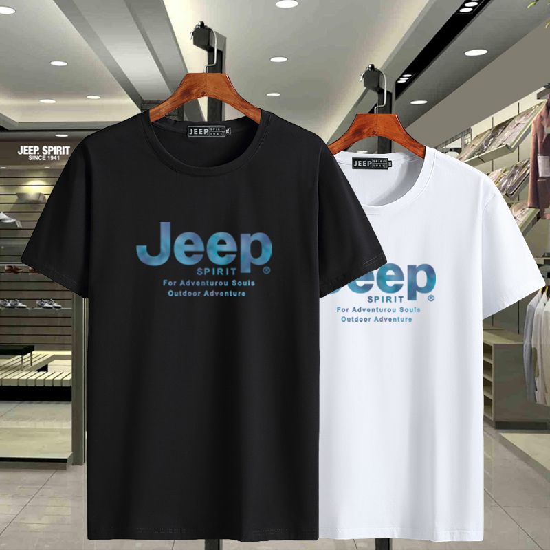 Jeep Áo Thun Tay Ngắn Cổ Tròn In Họa Tiết Thời Trang Cho Nam