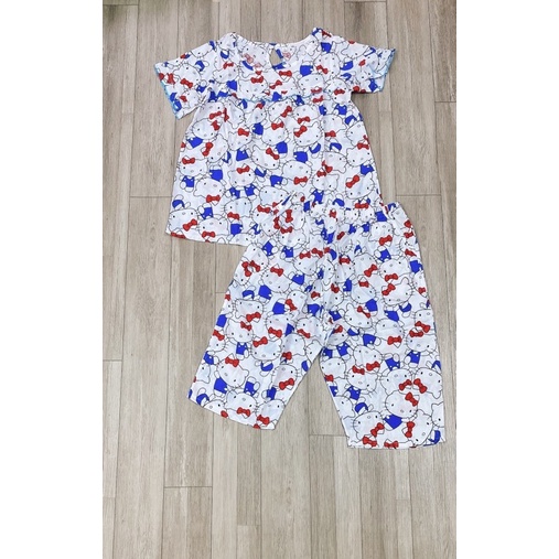 Bộ tole lanh lửng cổ tròn tay con 46-74kg