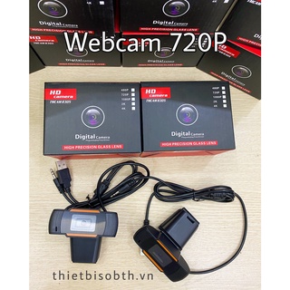 Webcam máy tính 720P học online, trực tiếp, zoom … Có tích hợp sẵn micro.