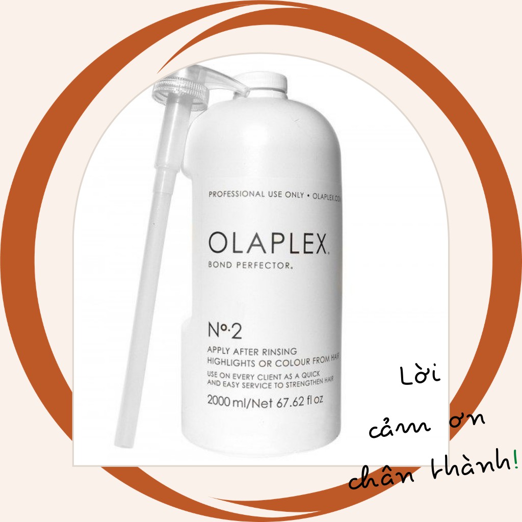 HẤP PHỤC HỒI TÓC HƯ TỔN OLAPLEX NO2 CHUYÊN NGHIỆP TẠI SALON 2000ML