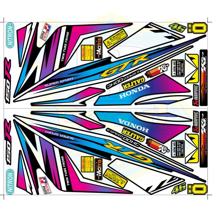 ( Quí khách vui lòng mang ra tiệm cho thợ dán ) Tem winner 150 GTR chuyển màu