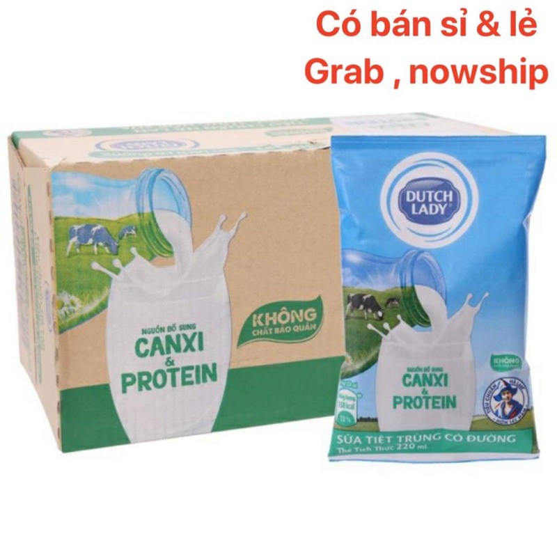 SỮA BỊCH CÔ GÁI HÀ LAN - CÓ ĐƯỜNG 220ml(48b/thùng)