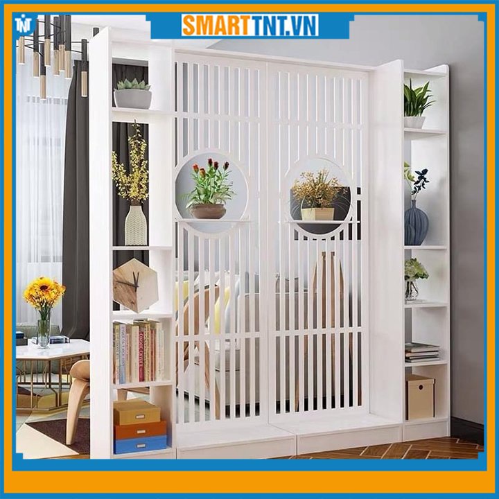 2 Vách ngăn liền 2 kệ hình tròn giữa sang trọng GTS339 mới