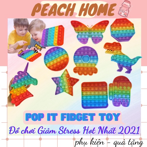 (Rẻ Nhất)Pop It Fidget Toy Đồ chơi Giảm Căng Thẳng Giải Trí Thông Minh Hiệu Quả Bóp Bong Bóng Mini Nhiều Mẫu Cho Trẻ Em