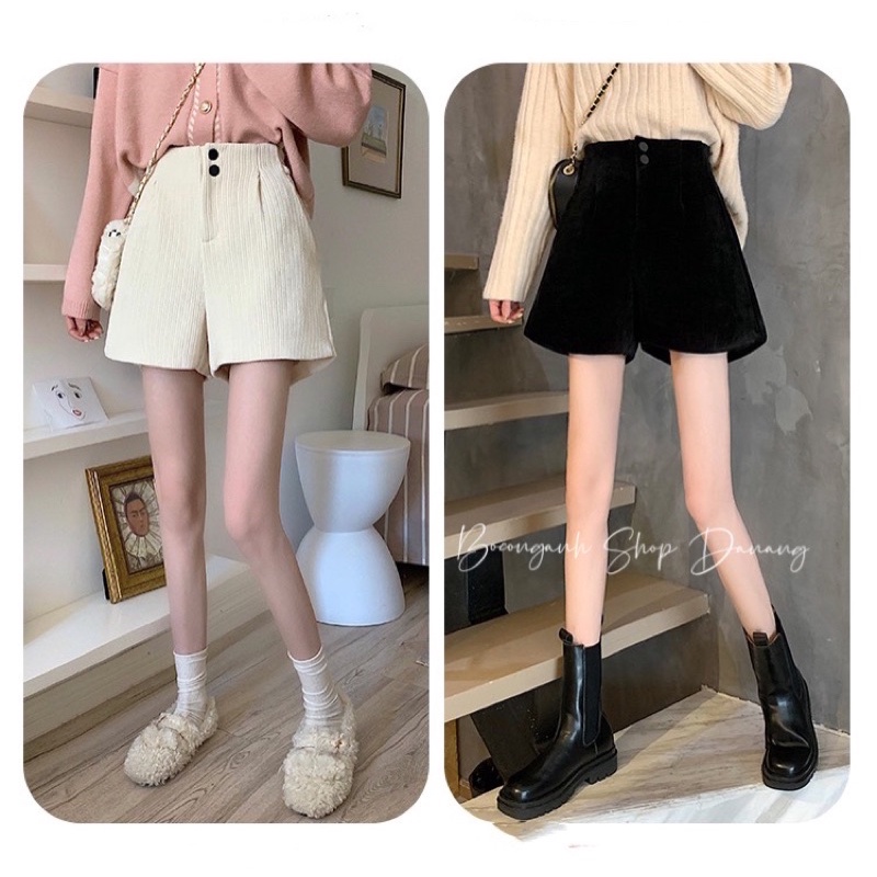 Quần Đùi Nhung Lưng Cao #6575 1681273 Hàng Quảng Châu