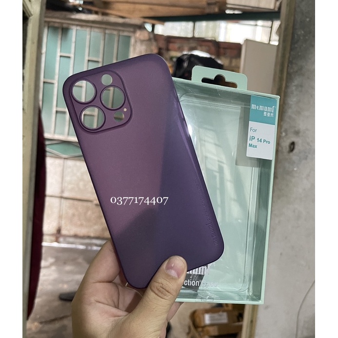 Ốp lưng Memumi lụa nhám mỏng cho iPhone 14/ 14 Plus/ 14 Pro/ 14 Pro Max chống Vân tay cao cấp