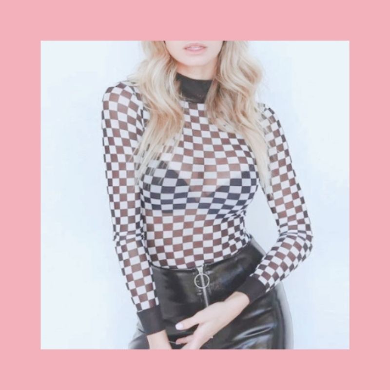 Những kiểu đồ lót siêu sexy - Bodysuit - Bộ đồ lót áo liền quần hot ôm body màu đỏ tay dài ren lưới hở lưng | BigBuy360 - bigbuy360.vn