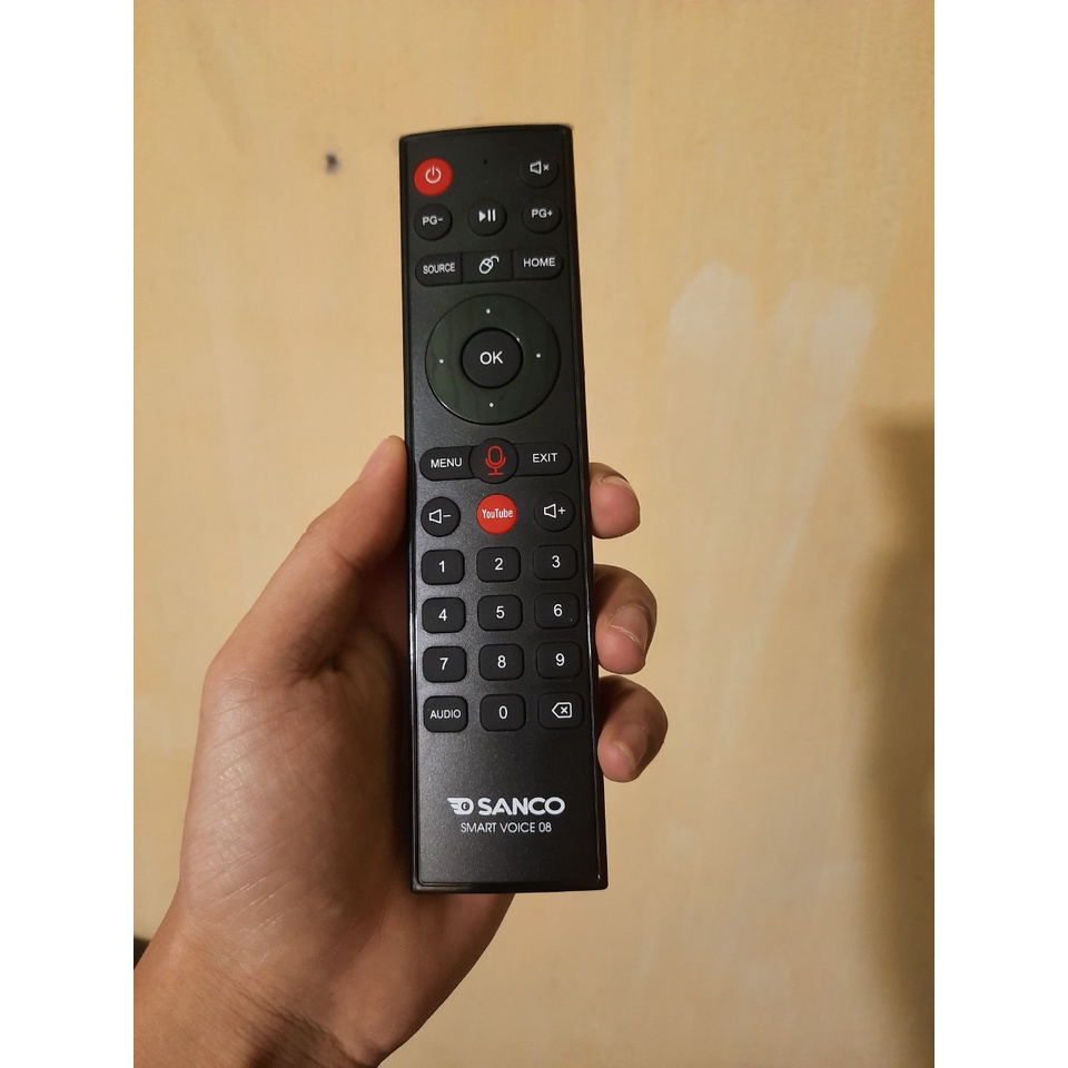 Remote Điều khiển tivi Sanco giọng nói- Hàng chính hãng theo TV 100% Tặng kèm Pin!!!