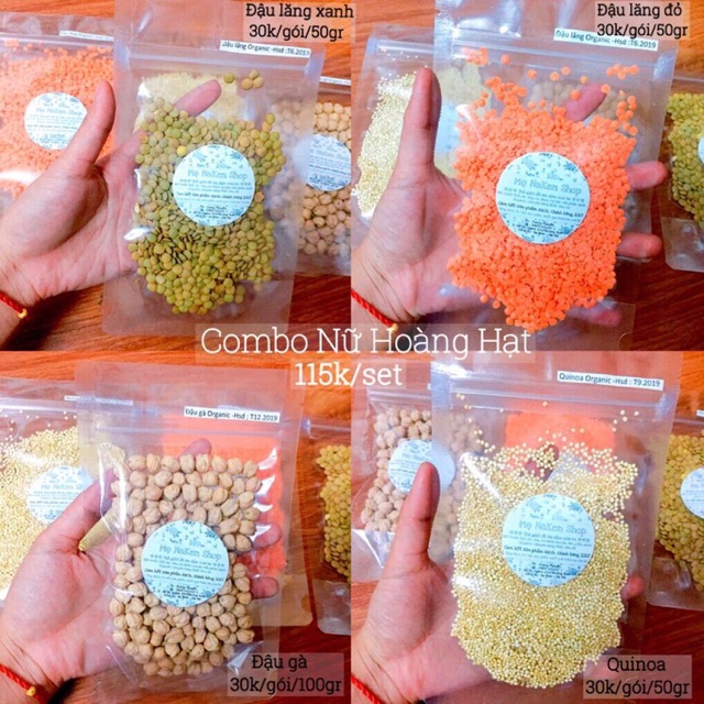 [Mã MKBCFS50K hoàn 15K xu đơn 150K] Đậu lăng xanh / đậu lăng đỏ/ đậu gà/ quinoa