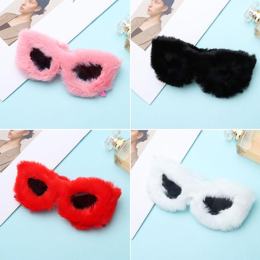 Mắt Kính Gọng Lông Cừu Thủ Công Phong Cách Punk Cá Tính