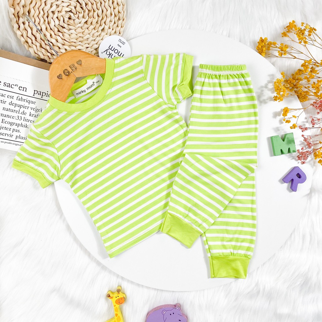 Bộ Cộc Tay Kẻ Quần Dài Minky Mom Chất Thun Lạnh Cực Đẹp Cho Bé Unchi Store (QATE319)