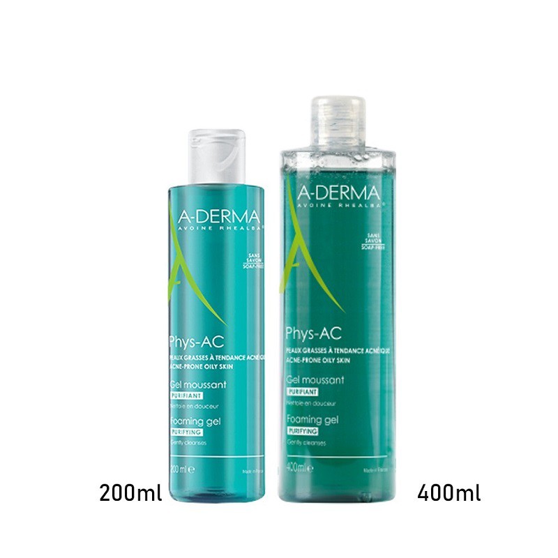 Sữa rửa mặt Aderma Phys-AC dầu mụn nhạy cảm | BigBuy360 - bigbuy360.vn