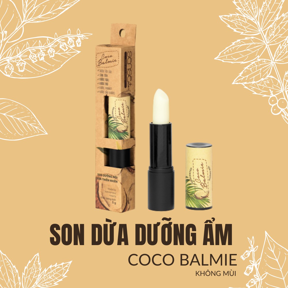 Son Dưỡng Ẩm Mềm Môi Dầu Dừa Thiên Nhiên Coco Balmie Sense Plus 3.5g