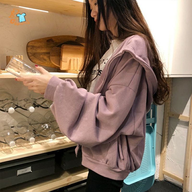 Áo khoác Cardigan phong cách Hàn áo khoác bông mỏng form rộng