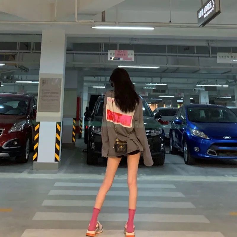 Áo Thun Tay Dài Dáng Rộng In Họa Tiết Hoa Phong Cách Hàn Quốc Thời Trang Xuân Hè Cho Nữ