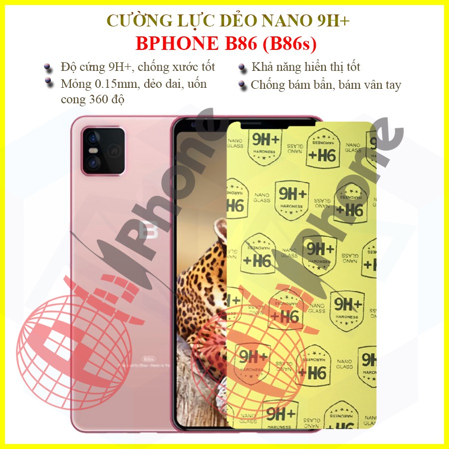 Dán cường lực dẻo nano trong hoặc nhám cho Bphone B86/ Bphone B86s