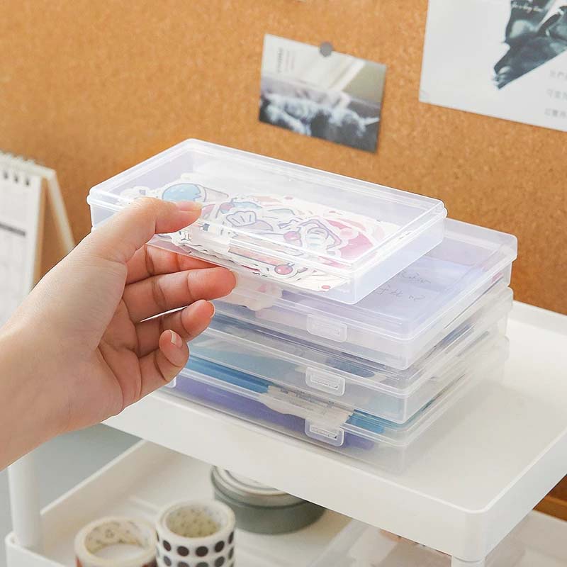 Hộp lưu trữ bằng nhựa trong suốt đa năng tiện lợi