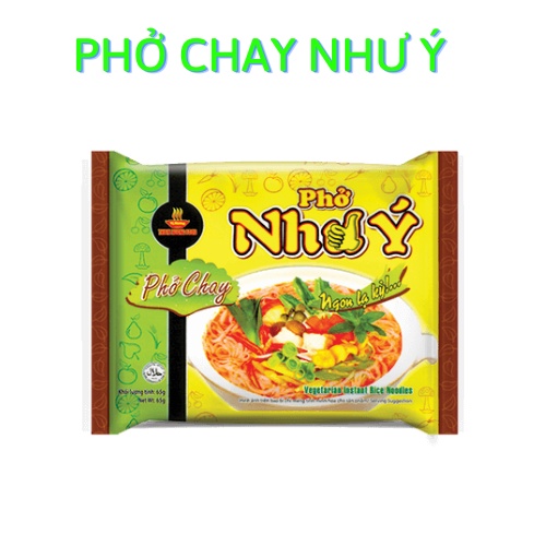 Thùng 30gói Phở Như Ý gồm 3 loại chay + mặn