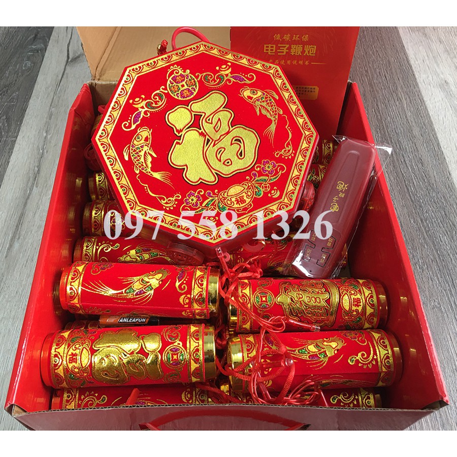 Dây pháo điện có điều khiển từ xa trang trí tết cổ truyền, mừng khai trương, trang trí sự kiện, mưng tân gia, hàng đẹp l