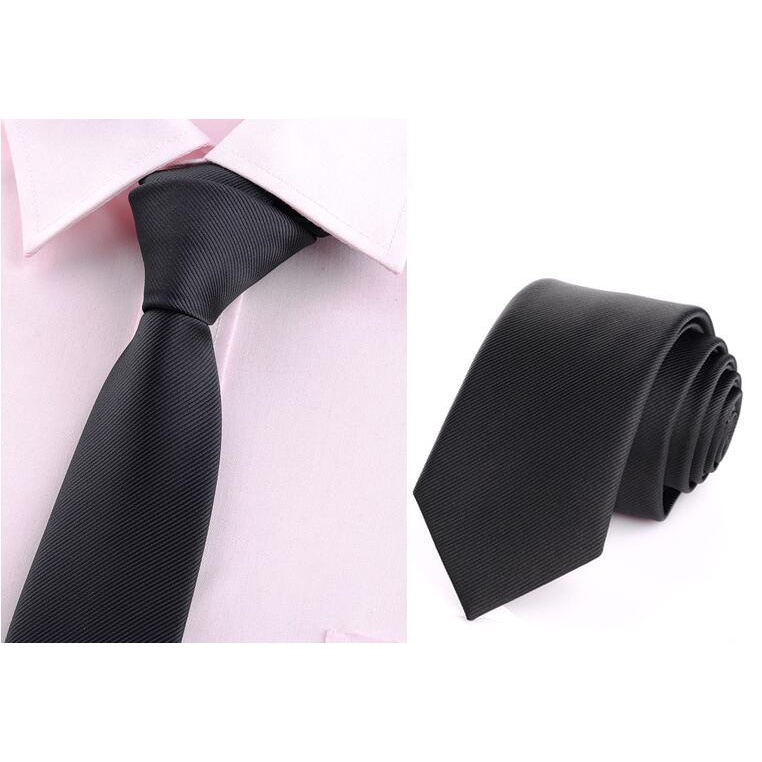 Cà Vạt Bản Nhỏ 6CM Họa Tiết Sọc / Chấm Bi Thời Trang Công Sở Cho Nam