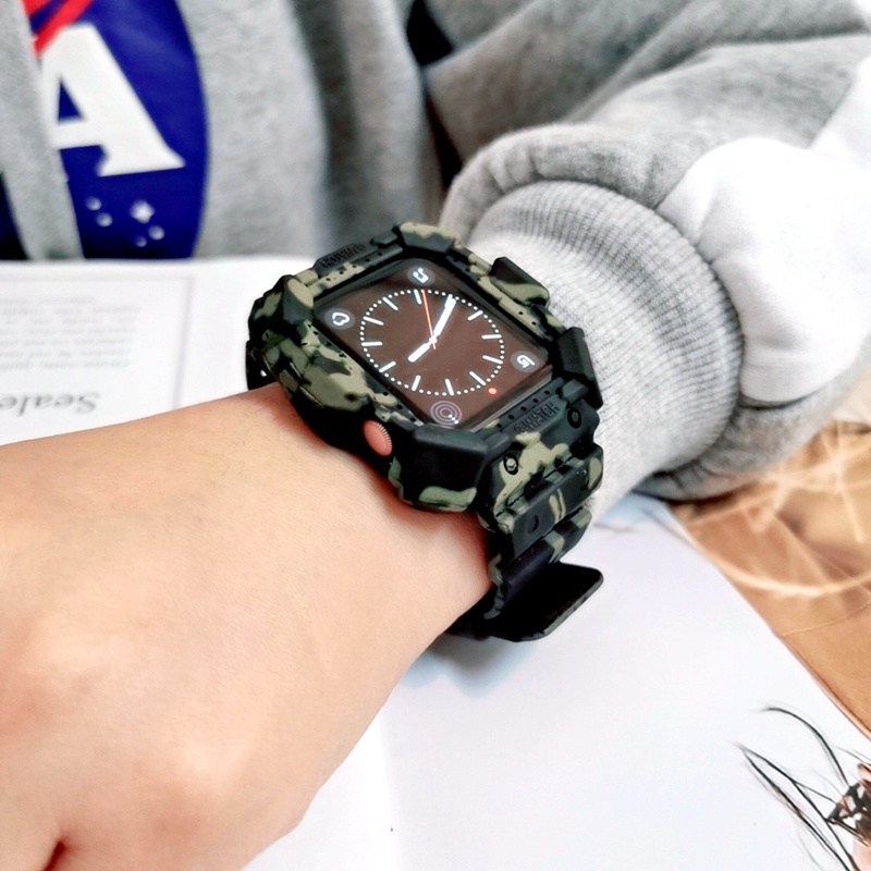 Trong Suốt Dây Đeo Họa Tiết Rằn Ri Chống Rơi Cho Đồng Hồ Thông Minh Apple Watchiwatch Se / 6 / 5 / 4 / 3 / 2 / 1