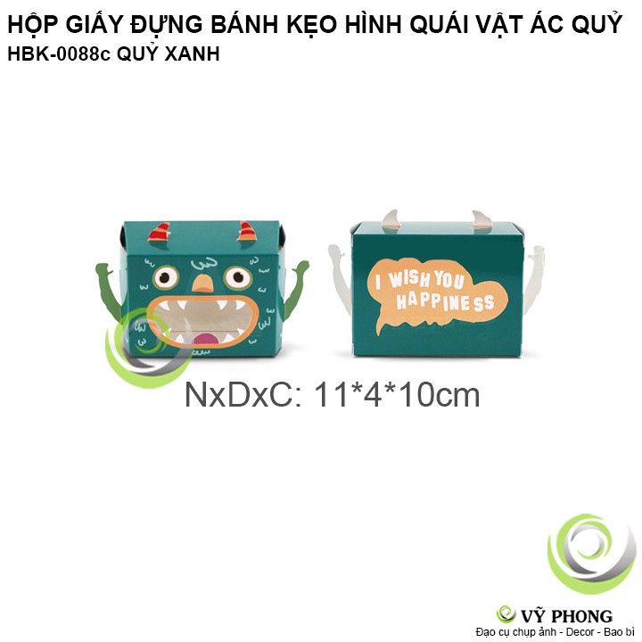 SET 5 HỘP GIẤY ĐỰNG BÁNH KẸO QUÀ TẶNG HÌNH ÁC QUỶ TẶNG SINH NHẬT SỰ KIỆN HALLOWEEN CHO CÁC BÉ HBK-0088