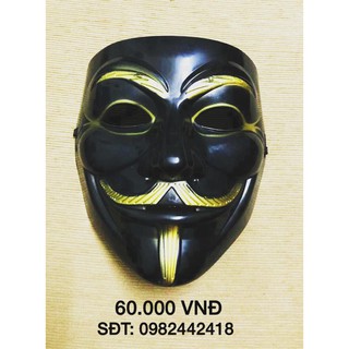Mặt nạ hacker anonymous màu đen TT50