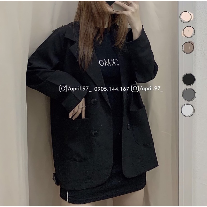 Áo vest blazer hàn quốc 2 lớp(ảnh thật/có sẵn)